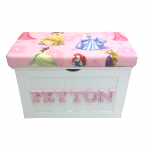 Toy Box made with Disney Princess fabric