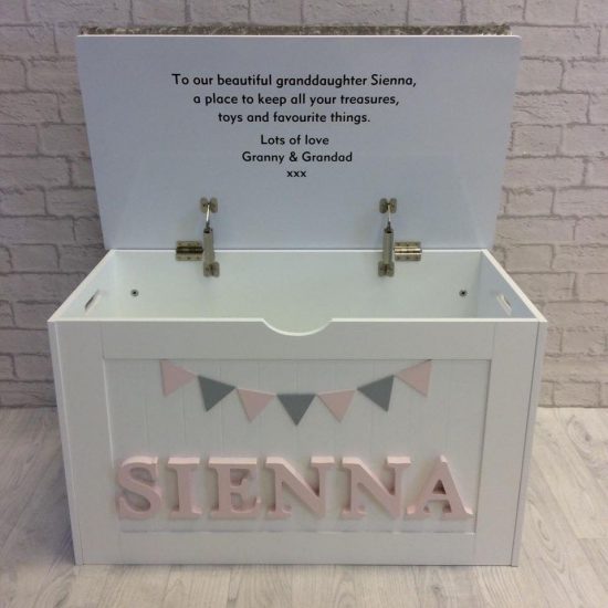 Pink Crushed Velvet Toy Box Corkys Den