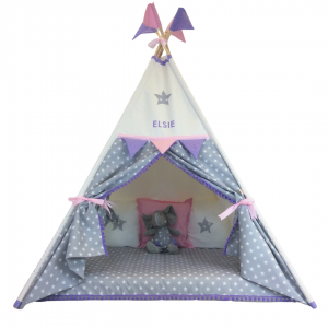 Grey Star with Lilac & Pink Deluxe Teepee